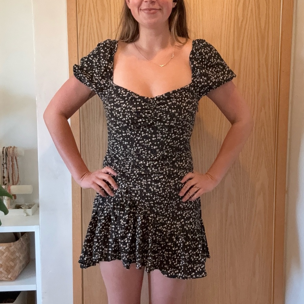 Altar’d State Floral Black Dress